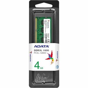 Adata 4GB DDR3L SDRAM Memory Module - 4 GB (1 x 4GB) - DDR3L-1600/PC3-12800 DDR3L SDRAM - 1600 MHz - CL11 - 1.35 V - 204-p