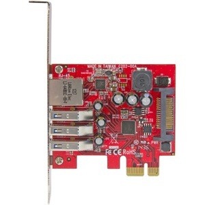 StarTech.com 3 Port PCI Express USB 3.0 Card + Gigabit Ethernet - 5Gbps - Running low on expansion slots? Merge USB 3.0 an