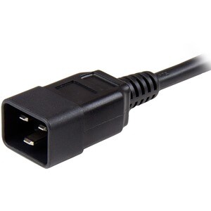 StarTech.com Cable de 1.8m de Extensión, Cable Alargador IEC 320 C13 a IEC 320 C20 Negro, 15A 125V, 14AWG, Cable de Alimen
