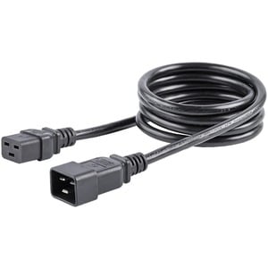 StarTech.com Cable de 1.8m de Extensión de Alimentación, Cable de Extensión IEC 320 C19 a IEC 320 C20 Negro, 15A 250V, 14A