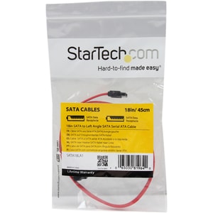 StarTech.com 18in SATA to Left Angle SATA Serial ATA Cable - Make a left-angled connection to your SATA drive, for install