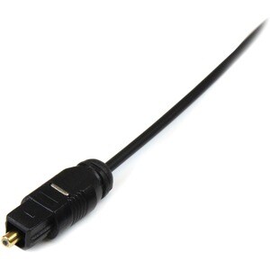 StarTech.com 15 ft Thin Toslink Digital Optical SPDIF Audio Cable - Cable for Audio Device, Satellite Receiver, Speaker, P
