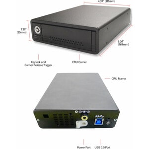 CRU DP25 RAID Dock 3JR USB 3.0 External Enclosure - 2 x HDD Supported - 2 x SSD Supported - Serial ATA Controller - RAID S