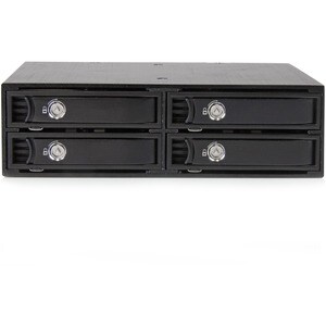 StarTech.com Backplane mobile per rack hot-swap 5,25" a 4 alloggiamenti HDD SATA/SAS da 2,5" - 6 Gbps - 4 x Disco rigido s