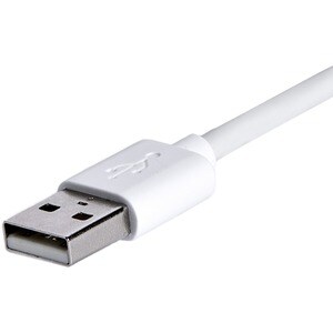 StarTech.com Angled Lightning to USB Cable - 2m (6ft) - White - Cable for iPhone, Mobile Device - First End: 1 x 8-pin Lig