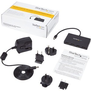StarTech.com 4 Port Mini DisplayPort MST Hub - 4K 30Hz - Mini DP to DisplayPort Splitter for Multiple Monitors - mDP to DP