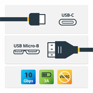StarTech.com USB C to Micro USB Cable - 3 ft / 1m - USB 3.1 Cable - 10Gbps - Micro USB Cord - USB Type C to Micro USB Cabl