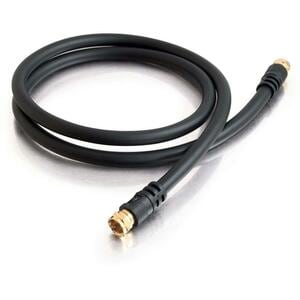 C2G 3ft Value Series F-Type RG6 Coaxial Video Cable - F Connector Male - F Connector Male - 3ft - Black