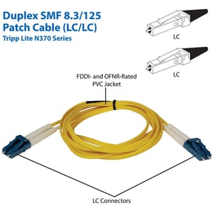 Eaton Tripp Lite Series Duplex Singlemode 9/125 Fiber Patch Cable (LC/LC), 2M (6 ft.) - LC Male - LC Male - 6.56ft