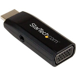 StarTech.com HDMI to VGA Converter with Audio - Compact Adapter - 1920x1200 - 1 x 19-pin HDMI Digital Audio/Video Male - 1