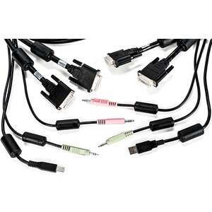 AVOCENT KVM Cable - 6 ft, Dual Display, DVI-I, 1 x USB, 2 x Audio, Standard KVM cable