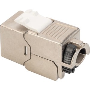 Digitus CAT 6A Keystone Modul, geschirmt mit intelligentem Kabelmanager. Produktfarbe: Silber, Anschluss 1: Rj-45. Gewicht