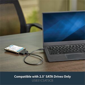 StarTech.com Adaptateur USB 3.1 (10 Gb/s) pour disque dur SATA III de 2,5" avec USB-C et UASP - Noir
