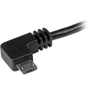 StarTech.com Cavo da Usb a micro USB con connettori ad angolo destro - M/M da 1 m Nero - Cable for Tablet, Smartphone, Com