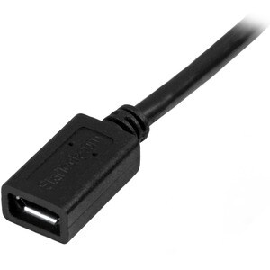 StarTech.com Cavo prolunga Micro USB maschio a femmina - Cavo di estensione micro-USB di 50cm - Nero - Estremità 2: 1 x 5-