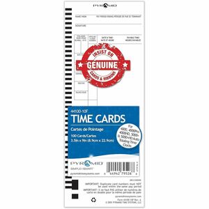 Pyramid Time Card - Recycled - 1000 / Pack