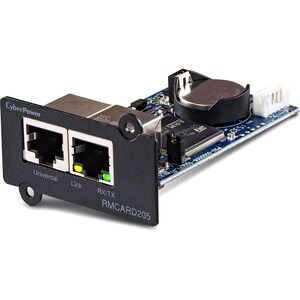 CyberPower RMCARD205 UPS & ATS PDU Remote Management Card - SNMP/HTTP/NMS/Enviro Port* - 2 x Network (RJ-45) Port(s) - Black