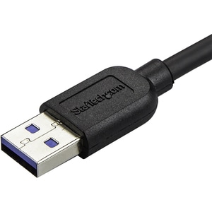 StarTech.com 0.5m 20in Slim Micro USB 3.0 (5Gbps) Cable - M/M - USB 3.0 A to Right-Angle Micro USB - USB 3.2 Gen 1 - Posit