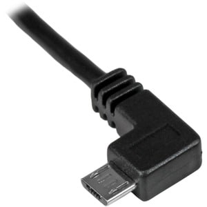 StarTech.com 1m 3 ft Left Angle Micro-USB Charge-and-Sync Cable M/M - USB 2.0 A to Micro-USB - 30/24 AWG - Cable for Cellu