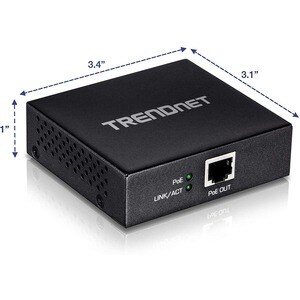 TRENDnet TPE-E100 Network Repeater - New - Network (RJ-45) - 10/100/1000Base-T - Wall Mountable