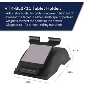 APG Stratis Tablet-PC Tablet-PC-Halter - Portrait, Querformat - 104,9 mm x 170,9 mm x 285 mm x - Schwarz