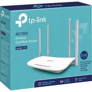 Routeur sans fil TP-Link Archer C50 - Wi-Fi 5 - IEEE 802.11ac - Ethernet - Bi bande - 2,40 GHz Bande ISM - 5 GHz Bande UNI