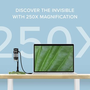 Plugable USB 2.0 Digital Microscope with Flexible Arm Observation Stand - Compatible with Windows, Mac, Linux (2MP, 250x M