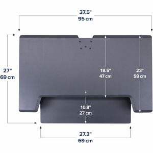 Ergotron WorkFit-TL Sitz-Steh-Tisch - Grau Oberseite - Höhenverstellbar - 952,50 mm Tischplatte Breite x 584,20 mm Tischpl