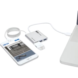 Tripp Lite by Eaton 4-Port Portable USB 3.x (5Gbps) Mini Hub, Aluminum - USB - External - 4 USB Port(s) - 4 USB 3.0 Port(s)