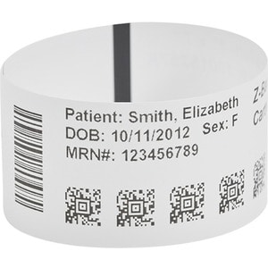 Wristband, Synthetic, 1x7in (25.4x177.8mm); DT, Z-Band Ultra Soft, Coated, Permanent Adhesive, Cartridge, 6/box