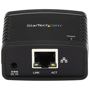 StarTech.com 10/100Mbps Ethernet to USB 2.0 Network LPR Print Server - USB Print Server with 10Base-T/100Base-TX Auto-sens