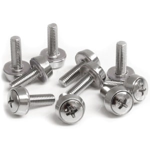 StarTech.com M5 x 12mm - Screws - 100 Pack - M5 Mounting Screws for Server Rack & Cabinet - Mounting Screw - 12 mm - Stain
