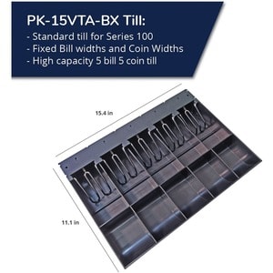 apg Replacement Tray | Value Till for Cash Register| 5 Bill/ 5 Coin Compartments | 15.4" x 11.1" x 2.4" | PK-15VTA-BX - 1 