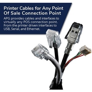 apg Printer Interface Cable | CD-101B Cable for Cash Drawer to Printer| 1 x RJ-12 Male - 1 x RJ-45 Male | Connects to EPSO