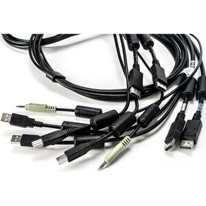 AVOCENT 1,83 m KVM-Kabel für Tastatur/Maus, Lautsprecher, KVM-Umschalter, Audiogerät - Zweiter Anschluss: 2 x 20-pin Displ