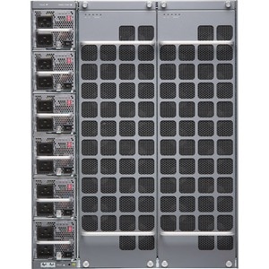QFX10008 Redundant 8-slot chassis with 2 Routing Engines 6 2700W AC Power Supplies 2 Fan trays 2 Fan tray Controllers and 