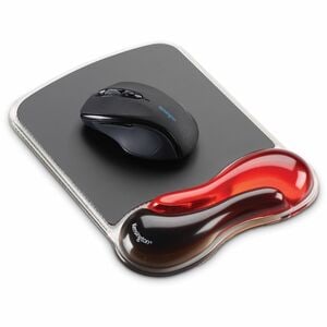 Kensington Duo Gel Mouse Pad Wrist Rest - Red - Red, Black - Gel - TAA Compliant