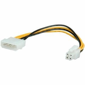 Roline Internes Stromkabel - 15 cm - für Hauptplatine - Molex / P4 - Mehrfarbig