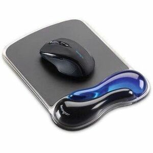 Kensington Duo Gel Mouse Pad Wrist Rest - Black, Blue - Gel, Vinyl - Mouse - TAA Compliant