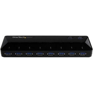 StarTech.com 10 Port USB 3.0 Hub with Charge & Sync Ports â€" 2 x 1.5A Ports â€" Multi Port USB Hub and Fast Charging Stat