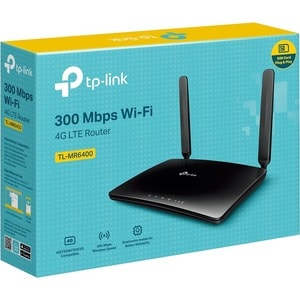 TP-Link TL-MR6400 Wi-Fi 4 IEEE 802.11n Ethernet, Cellular Modem/Wireless Router - 4G - LTE 800, LTE 900, LTE 1800, LTE 210