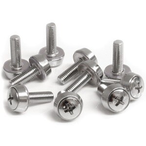 StarTech.com M5 x 12mm - Screws - 100 Pack - M5 Mounting Screws for Server Rack & Cabinet - Mounting Screw - 12 mm - Stain