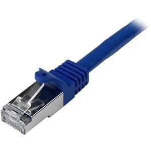 StarTech.com Câble réseau Cat6 blindé SFTP sans crochet de 50 cm - Cordon Ethernet RJ45 anti-accroc - M/M - Bleu - Cable f