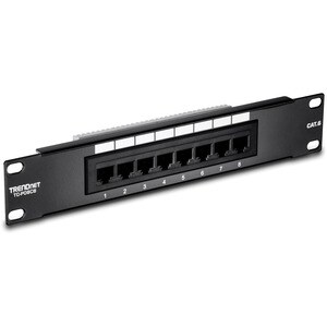 Network Pièce pour panneau TRENDnet TC-P08C6 - 8 Port(s) - 8 x RJ-45 - 10" Grand Angle/Champ de Vue Elargi
