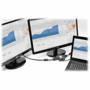Eaton Tripp Lite Series 2-Port DisplayPort to VGA Hub, DP1.2, TAA - DisplayPort/VGA Video Cable for Monitor, Projector, TV