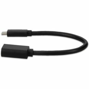 AddOn USB Cable - 6.7" USB Data Transfer Cable for Portable Hard Drive, Tablet - First End: 1 x USB 3.1 Type C - Male - Se