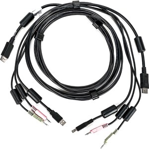 AVOCENT 1,83 m KVM-Kabel für Tastatur/Maus, KVM-Umschalter, Audio-/Video-Gerät - Erster Anschluss: USB, DisplayPort Digita