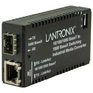 Hardened Mini Powered Device Gigabit Ethernet Media Converter 10/100/1000Base-T to 1000Base-X - 10/100/1000 BASETX TO 1000