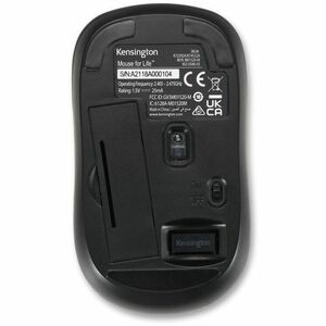 Kensington Mouse - Radio Frequency - USB - Optical - 3 Button(s) - Black - Wireless - 1000 dpi - Scroll Wheel - Symmetrical