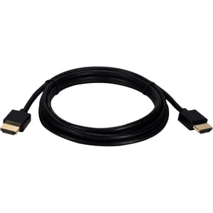 QVS 10ft High Speed HDMI UltraHD 4K with Ethernet Thin Flexible Cable - 10 ft HDMI A/V Cable for Blu-ray Player, HDTV, TV,